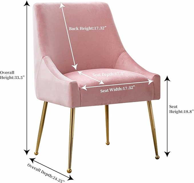 Velvet Dining Chairs Set of 2, Furniture Collection Modern Contemporary - Image 3