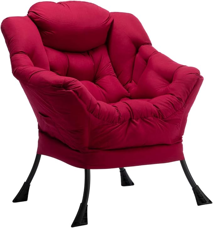 HollyHOME Modern Fabric Large Lazy Chair, Accent Oversized Comfy Reading Chair by HollyHOME
