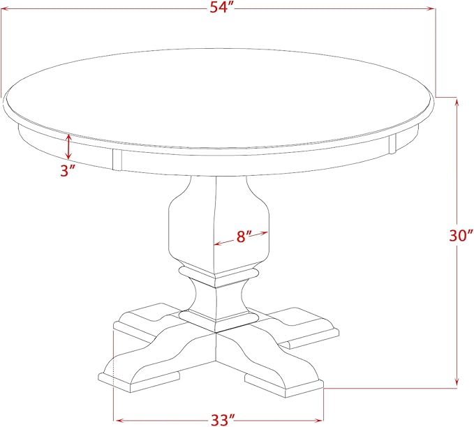 F3SI7-50N-04 7-Pc Kitchen Table Set consists of a Pedestal Table and 6 Light - Image 14