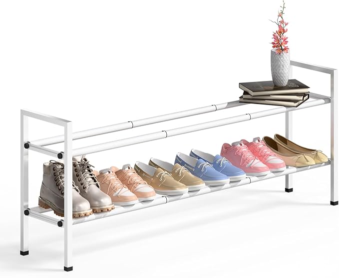 Bumusty 2-Tier Long Expandable Shoe Rack by Bumusty