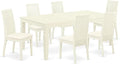 East West Furniture LGIP7-LWH-C 7 Piece Dinette Set Consist of a Rectangle by EastWestFurniture