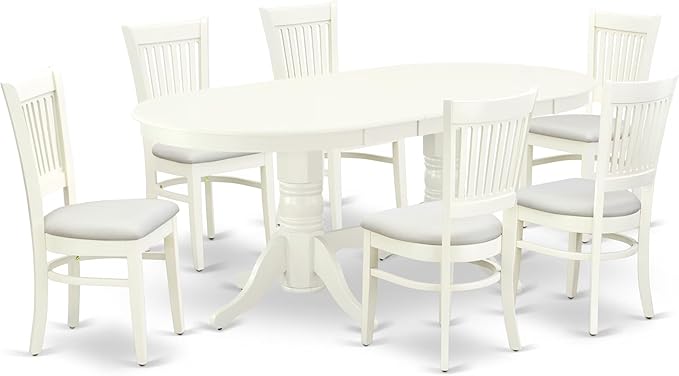 East West Furniture VAVA7-LWH-C 7 Piece Modern Dining Table Set Consist of an by EastWestFurniture