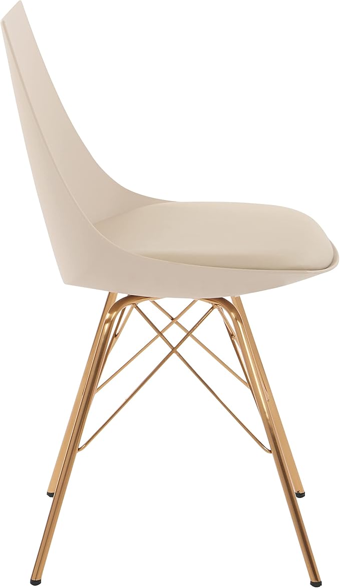 OSP Home Furnishings Oakley Mid-Century Modern Bucket Chair, Faux Leather - Image 5