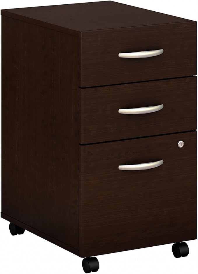 Bush Business Furniture Series C 3 Drawer Mobile File Cabinet in Mocha Cherry by BushBusinessFurniture