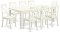 East West Furniture LGBO9-LWH-W 9 Piece Kitchen Table & Chairs Set Includes a by EastWestFurniture
