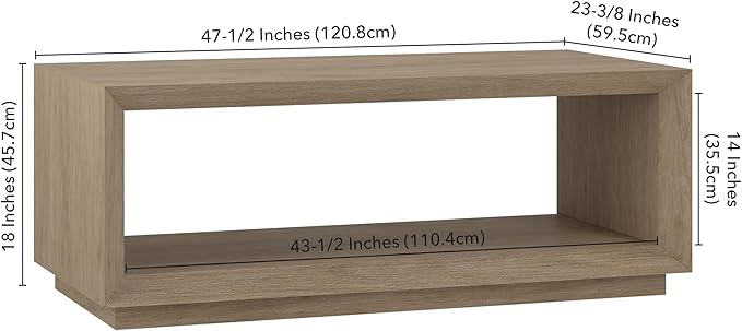 Henn&Hart 48" Rectangular Coffee Table - Image 3