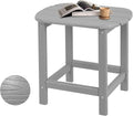 Hdpe Outdoor Adirondack Side Table, Wooden Textured, Set by Plawdlik