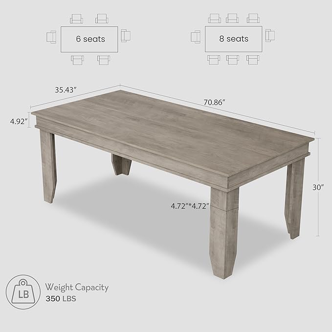 GarveeHome Farmhouse Dining Table - Image 2