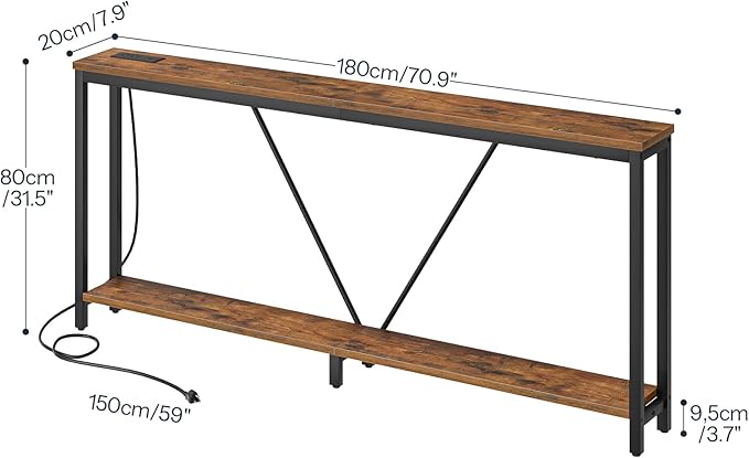 HOOBRO 70.9" Extra Long Sofa Console Table - Image 3