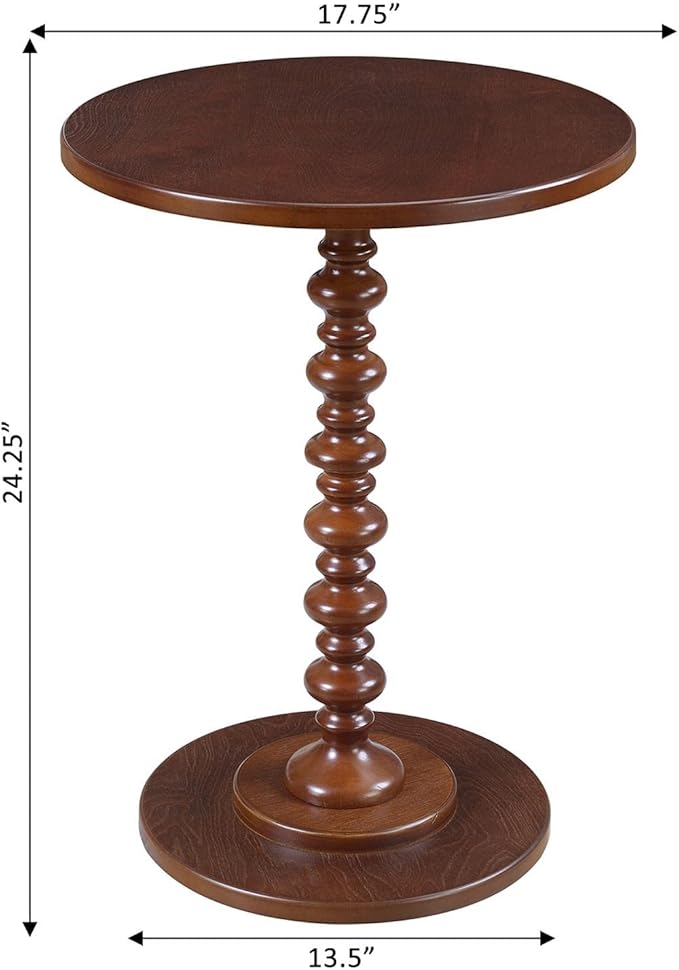 Convenience Concepts Palm Beach Spindle 17.75" Traditional Round End Living Room - Image 3