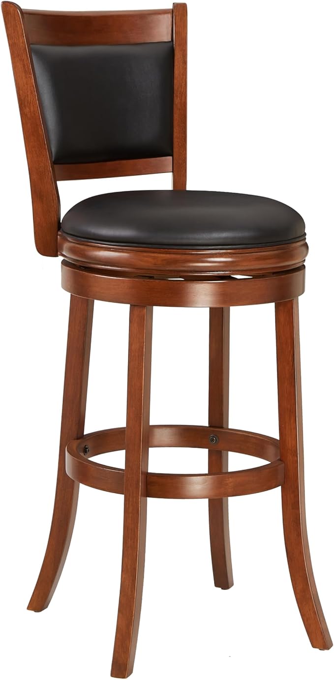 Ball & Cast Swivel Pub Height Barstool 29 Inch Seat Height Cherry Set of 1 by BallCast