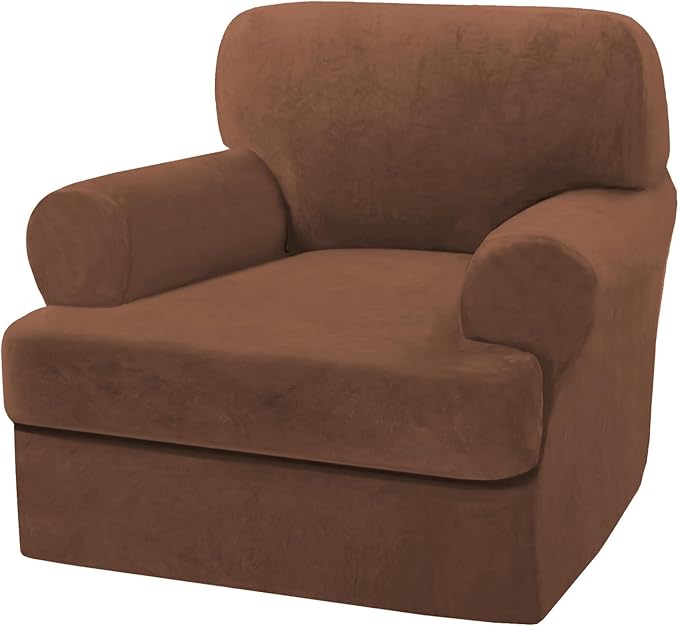 H.VERSAILTEX Sofa Cover 2 Piece T Cushion Armchair Slipcovers Thick Velvet by HVERSAILTEX