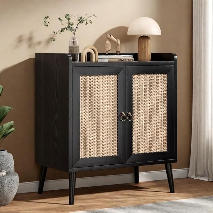Buffet Cabinet, Rattan Storage Cabinet by FONTOI