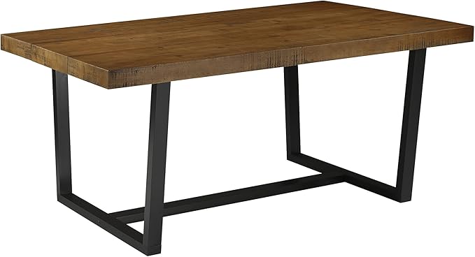 Walker Edison Durango Distressed Solid Wood Dining Table, 72 Inch, Rustic Oak by WalkerEdison