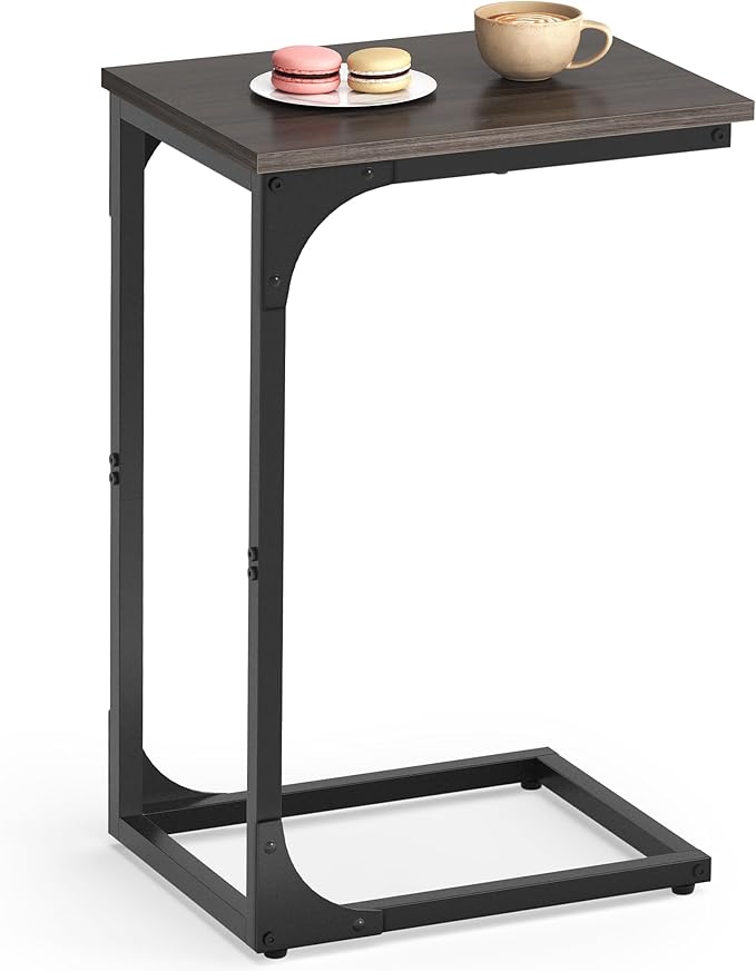 VASAGLE C-Shaped End Table, Small Side Table by VASAGLEbySONGMICSHOME