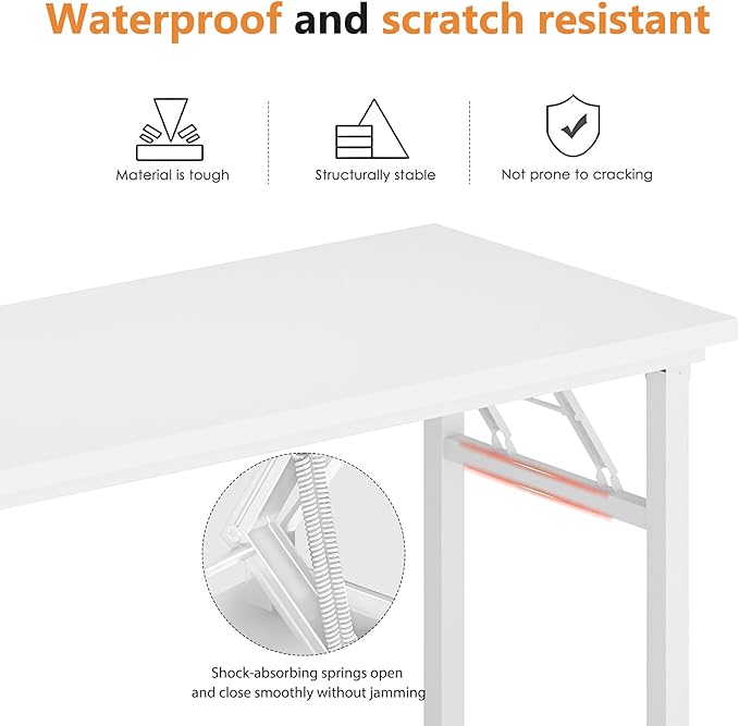 Folding Desk, 47 inch No Assembly Folding Desks - Image 5