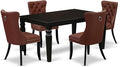East West Furniture LGDA5-BLK-26 5 Piece Dining Table Set Includes a Rectangle by EastWestFurniture