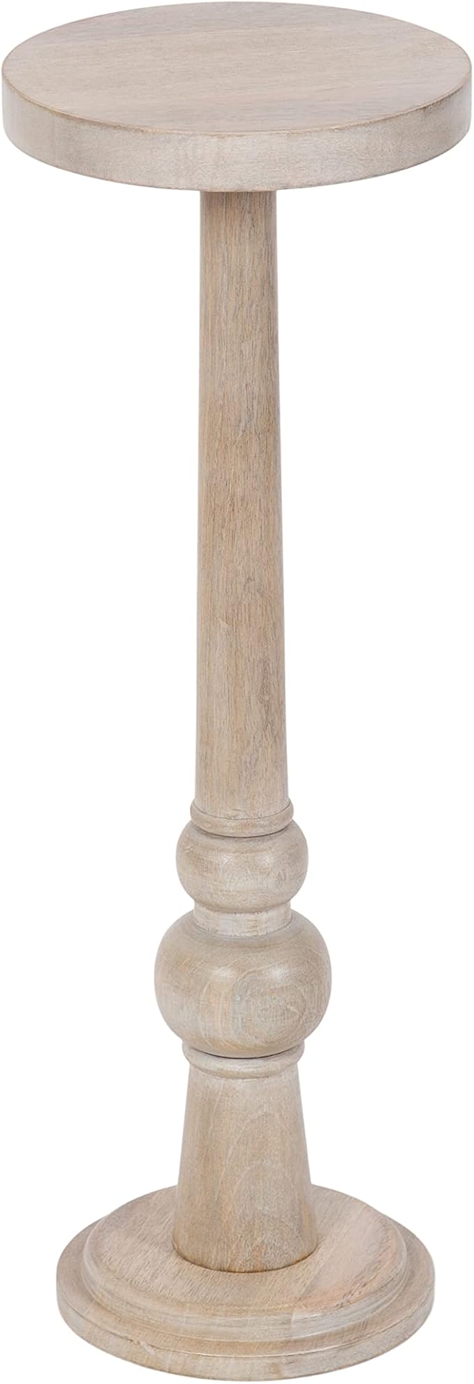 Kate and Laurel Wegner Coastal Wooden Round Drink Table, 8 x 23, Elegant and by KateandLaurel