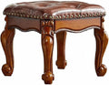 Foot Stool Ottoman with Microfiber Leather Cushion Footrest Sofa Stool by ZIRKOOON