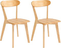DELAVIN Soild Wood Dining Chairs Set of 2, Oak Wood Kitchen Chairs, Mid Century by DELAVIN