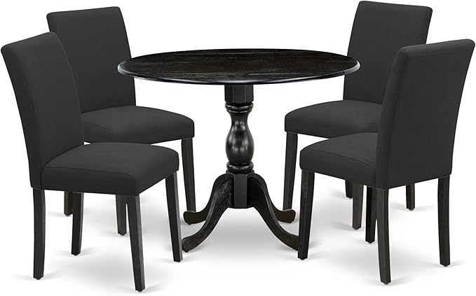 East West Furniture DMAB5-ABK-24 5 Piece Modern Dining Table Set Includes a by EastWestFurniture