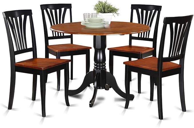 East West Furniture DLAV5-BCH-W 5 Piece Dinette Set by EastWestFurniture
