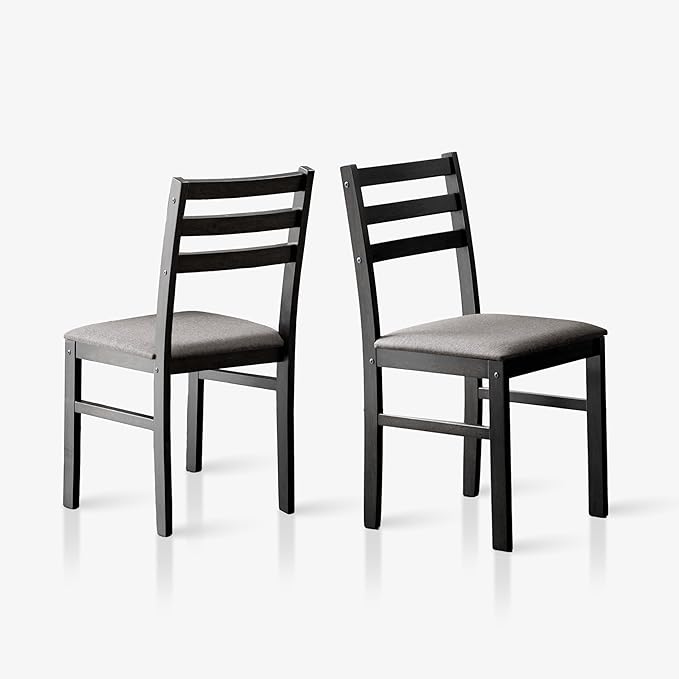 Livinia Seattle Modern Farmhouse Kitchen Dining Room Chair Set of 2, Solid Wood by Livinia