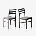 Livinia Seattle Modern Farmhouse Kitchen Dining Room Chair Set of 2, Solid Wood by Livinia