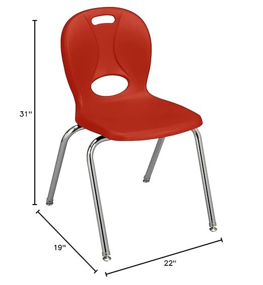 Learniture LNT-118-CSW-RD Learniture Structure Series Stackable School Chairs - Image 3