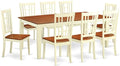 East West Furniture QUNI9-WHI-W 9 Piece Dining Set Includes a Rectangle Dining by EastWestFurniture