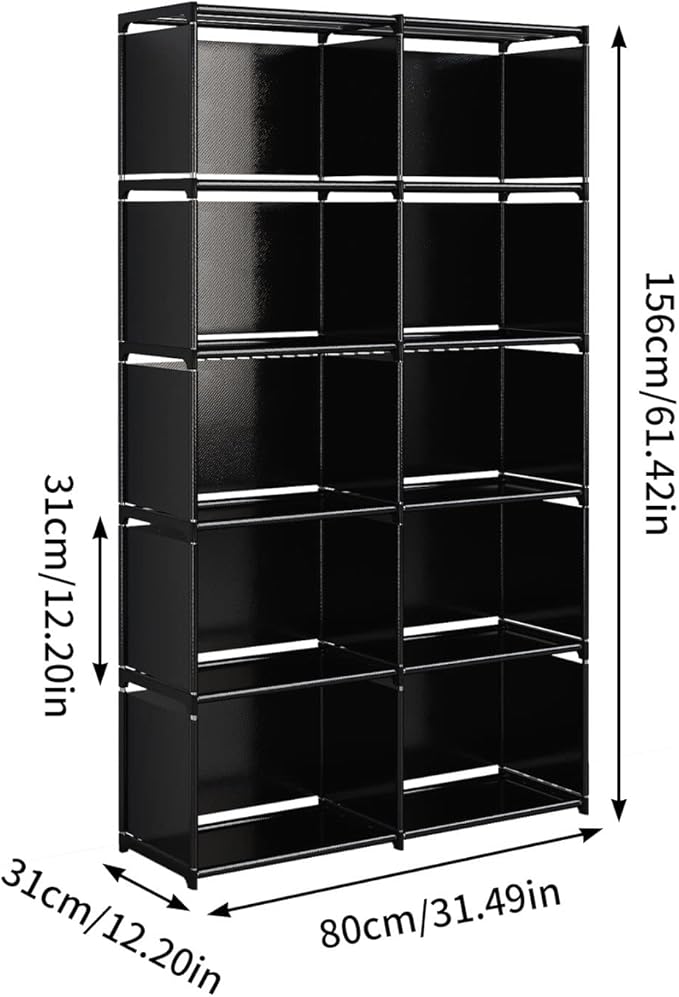 JIUYOTREE 6-Tiers Portable Bookshelf - Image 3