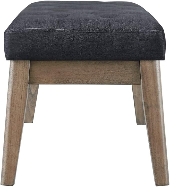 24KF Velvet Upholstered Buttons Tufted Entryway Bench - Image 5