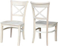 IC International Concepts Set of 2 35.8" H Charlotte X-Back Dining Solid by InternationalConcepts