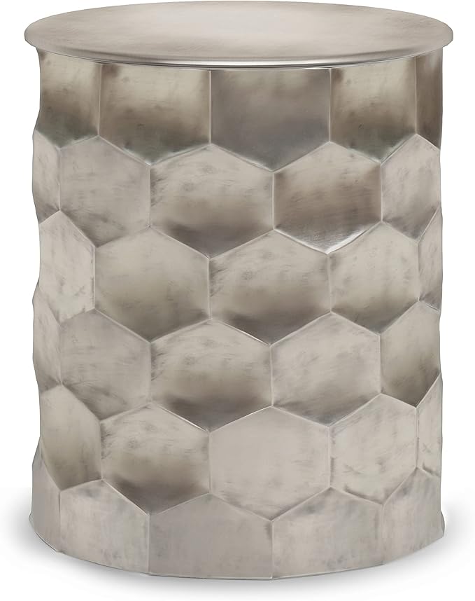 SIMPLIHOME Whitney Industrial 17 inch Wide Metal Storage Accent Side Table in by SimpliHome
