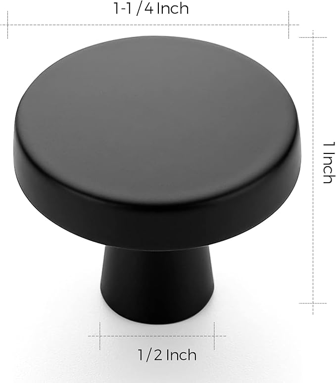 Ravinte 30 Pack Drawer Pulls 1-1/4 Inch Kitchen Cabinet Knobs Solid Round - Image 3