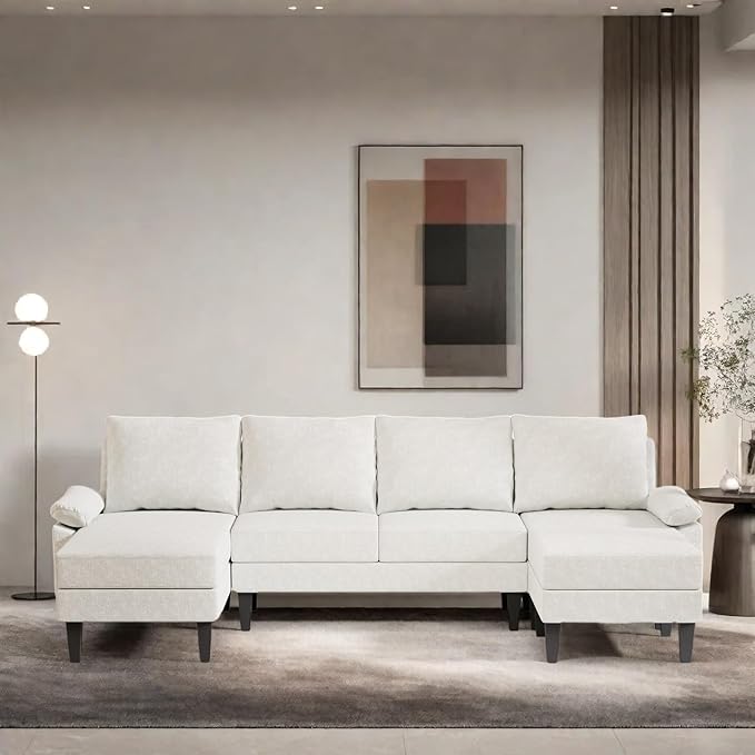 115 Inch U Shaped Sectional Couch by FONTOI
