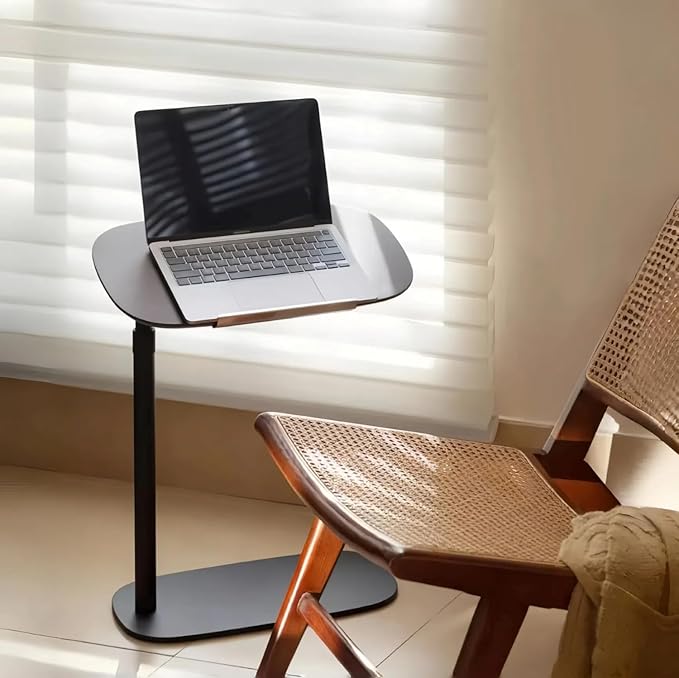 Modern Minimalist C Shaped Side Table, Wooden Sofa Table - Image 8