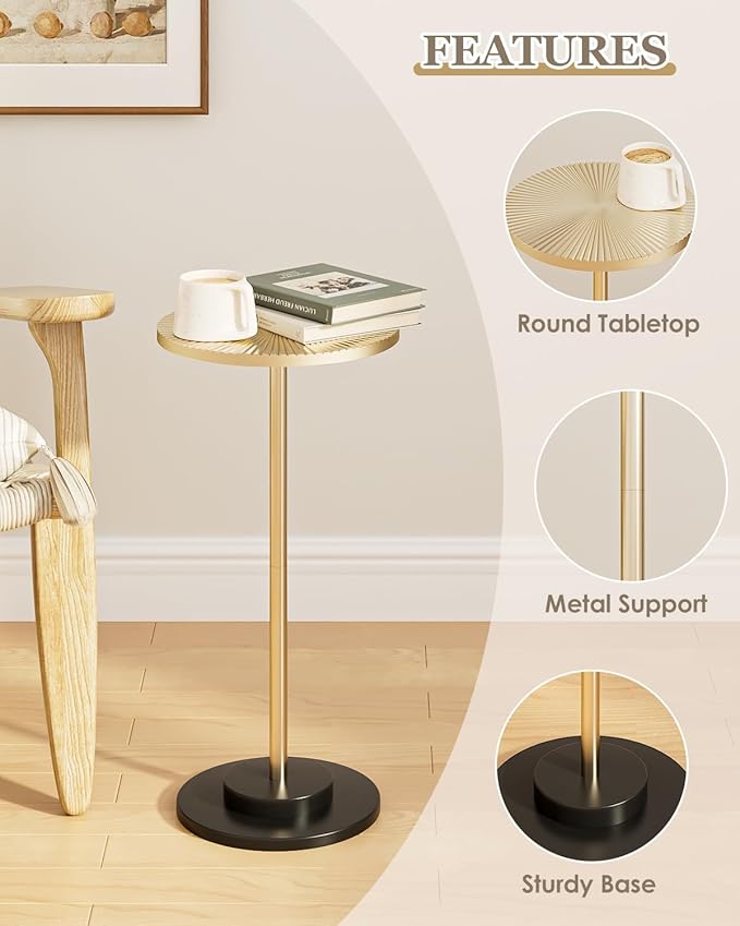 Round Side Table, Small Drink Table - Image 5