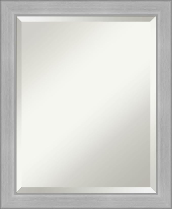 Amanti Art Silver Bathroom Mirror by AmantiArt