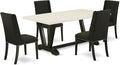 East West Furniture V627FL624-5 5 Piece Kitchen Table & Chairs Set Includes a by EastWestFurniture