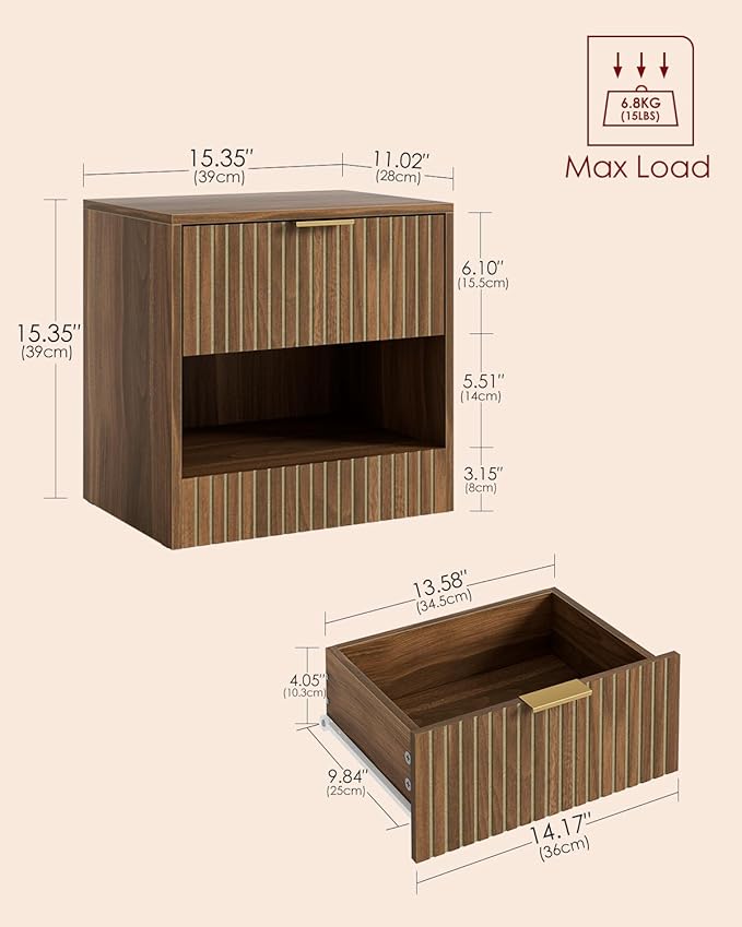 Tiny nightstand Small Night Stand Modern Bedside Table, Boho Side End Table - Image 2