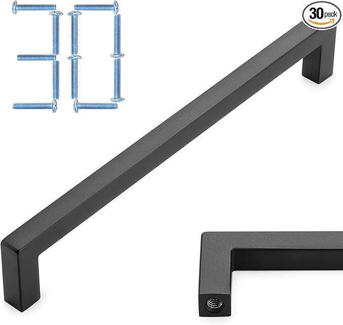 KOOFIZO 30-Pack Solid Square Bar Cabinet Handle by Koofizo