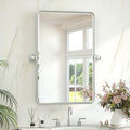 Keonjinn 20 x 30 Inch Tilt Mirror Bathroom, Satin Nickel Metal Pivot Mirror by Keonjinn
