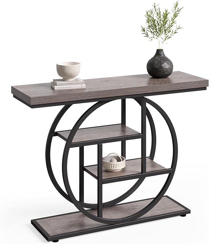 Little Tree Console Table, 4-Tier Entryway Table Behind Couch Table, 41.3-Inch - Image 9