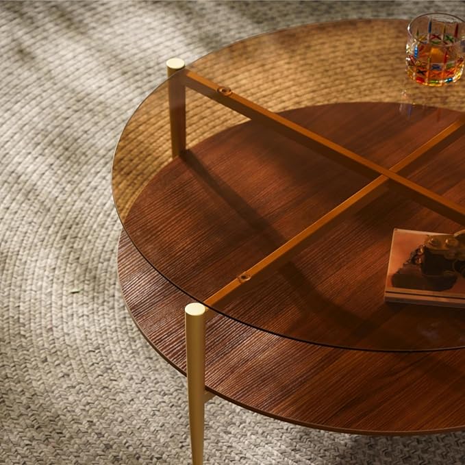 Saint Mossi Glass Round Coffee Table - Image 3