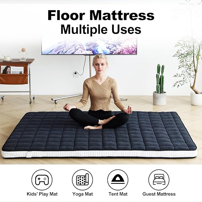 Tiita Japanese Floor Mattress, 4” Thicken Futon Mattress - Image 7