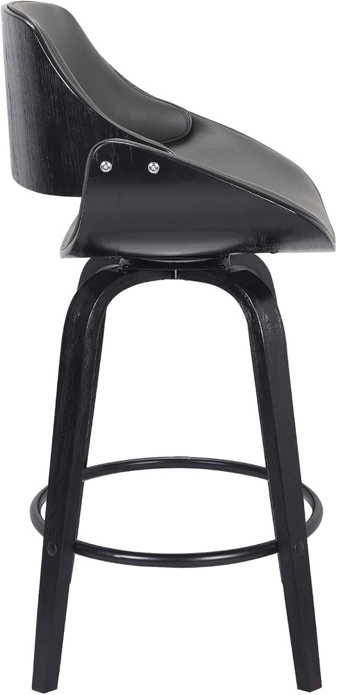 Mona Faux Leather Swivel Barstool - Image 4