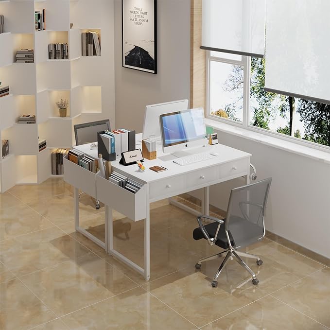Lufeiya Small White Computer Desk - Image 6