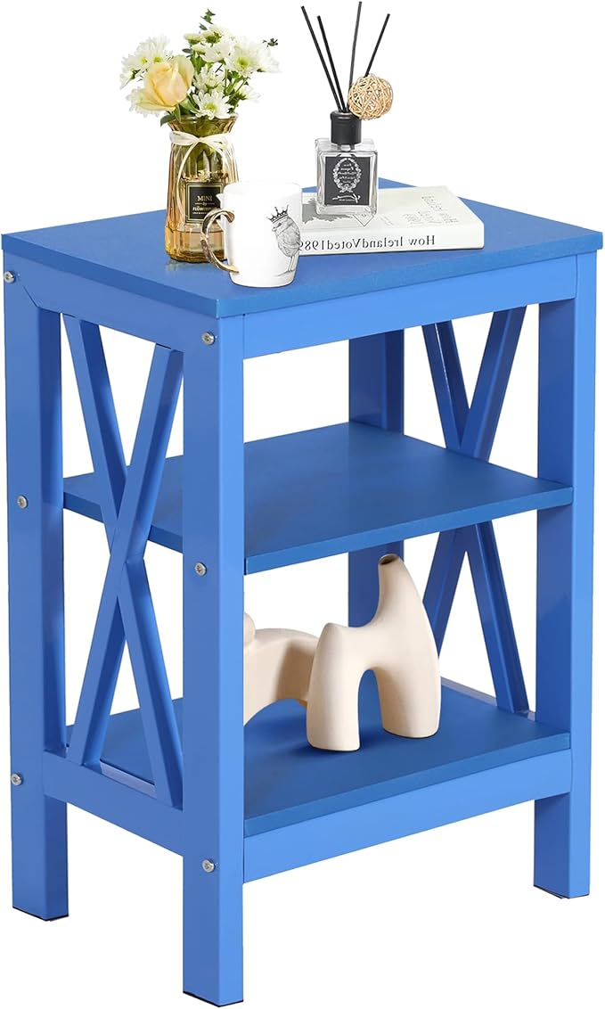 VECELO Modern Nightstands X-Design Side End Table Night Stand by VECELO