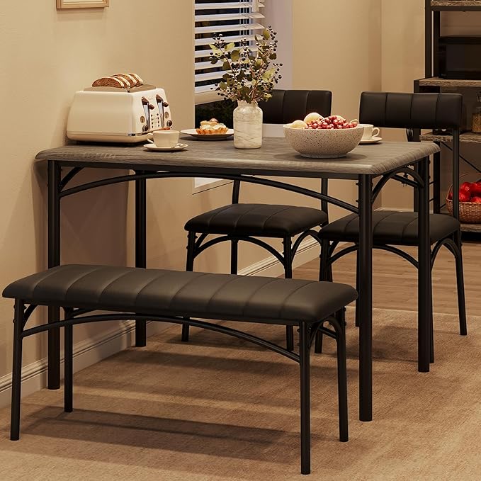 Dining Table Set for 4, Small Dining Table Set by SLEKVERSA